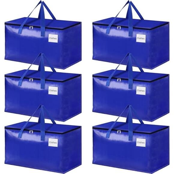 Moving Bags-Heavy Duty Moving Boxes,Storage Totes with Zipper,Reinforced Handles - Picture 7 of 7